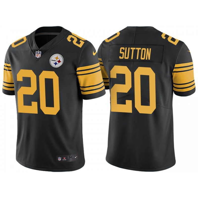 Men Pittsburgh Steelers #20 Cameron Sutton Nike Black Limited Rush NFL Jersey